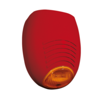 AMC SR 136 FIRE/24V-RO - Sirena con alimentazione 24V - colore rosso - lampeggiante arancio