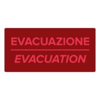 CSA CSA08642 - Dicitura "EVACUAZIONE - EVACUATION" per pannelli serie 5000
