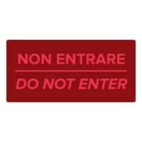 CSA 08643 - Dicitura "NON ENTRARE - DO NOT ENTER" per pannelli serie 5000