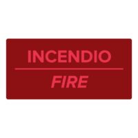 CSA 08653 - Dicitura "FIRE - INCENDIO" per pannelli serie 5000