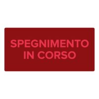 CSA 08663 - Dicitura "SPEGNIMENTO IN CORSO" per pannelli serie 5000