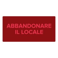 CSA 08664 - Dicitura "ABBANDONARE IL LOCALE" per pannelli serie 5000