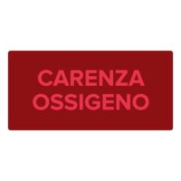 CSA 08679-3 - Dicitura "CARENZA OSSIGENO" per pannello 5965CL-3-23