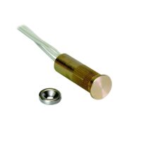 CSA 414CTF-N - Contatto magnetico cilindrico corto in ottone con magnete piatto