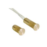 CSA 414CTF - Contatto magnetico cilindrico corto da incasso in ottone