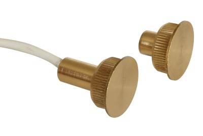 CSA 424TF - Contatto magnetico da incasso in ottone per porte blindate