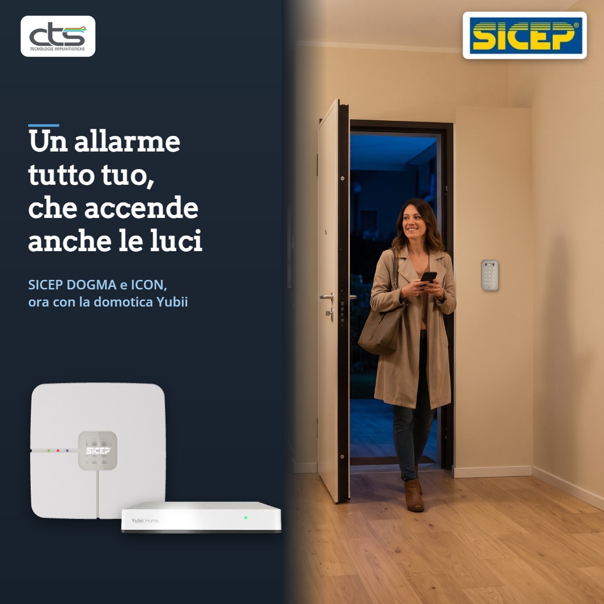 SICEP DOGMA e ICON con la domotica Yubii