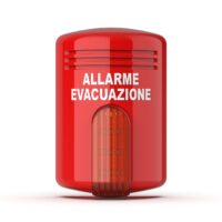 VENITEM DOGE EV12 - Sirena di evacuazione autoalimentata 13,8 Vcc con lampeggiante LED