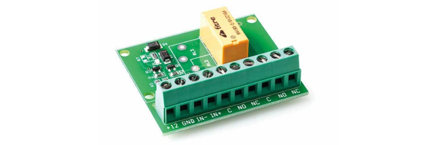 VENITEM RA/2S - Scheda relè 12 Vcc a basso assorbimento con 2 uscite relè