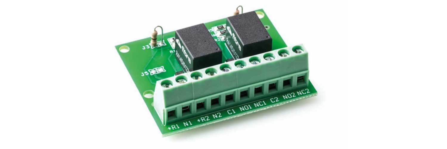 VENITEM RN 12/24 - Scheda relè 12/24 Vcc con 2 ingressi e 2 uscite relè